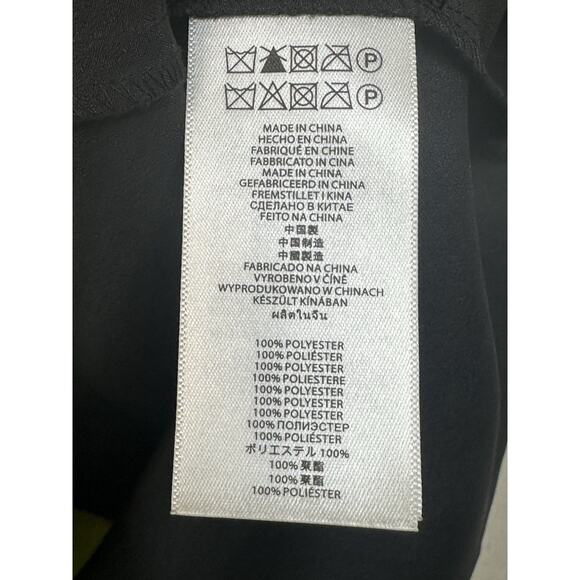 Michael Kors Maxi Black W/ Neon Geometric Design Drawstrings Stunning Dress Sz 8 - Picture 13 of 16